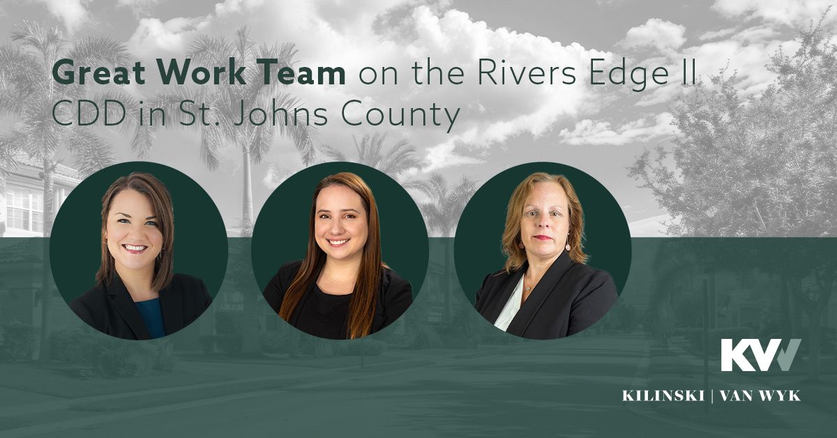 KVW leads the bond closing for the Rivers Edge II Community Development District
